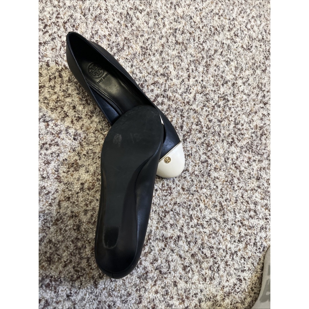 Tory Burch Designer Black and White 2" Wedges Heel Women's Shoes Sz 8 Great Cond - Picture 4 of 6